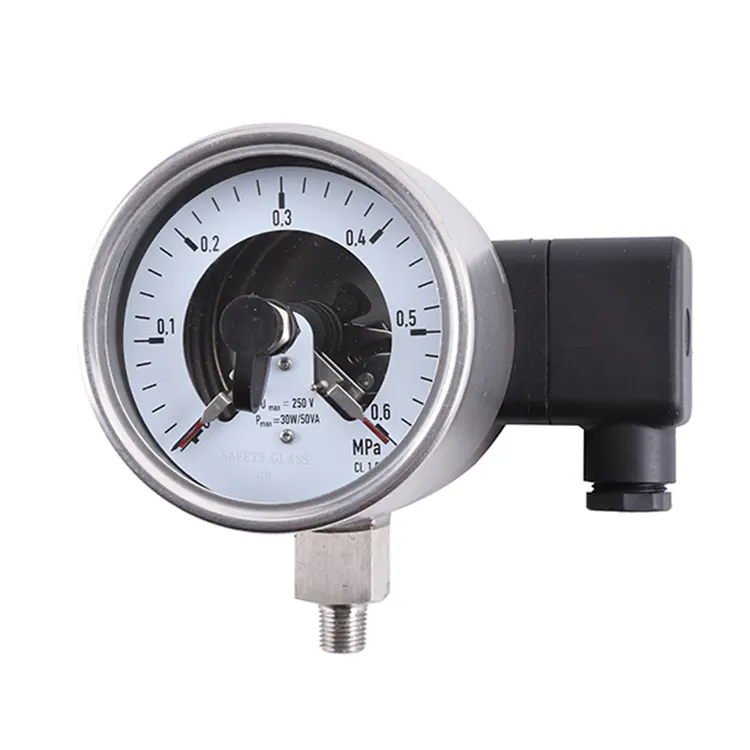Bourdon Tube Pressure Gauge With Switch Contacts